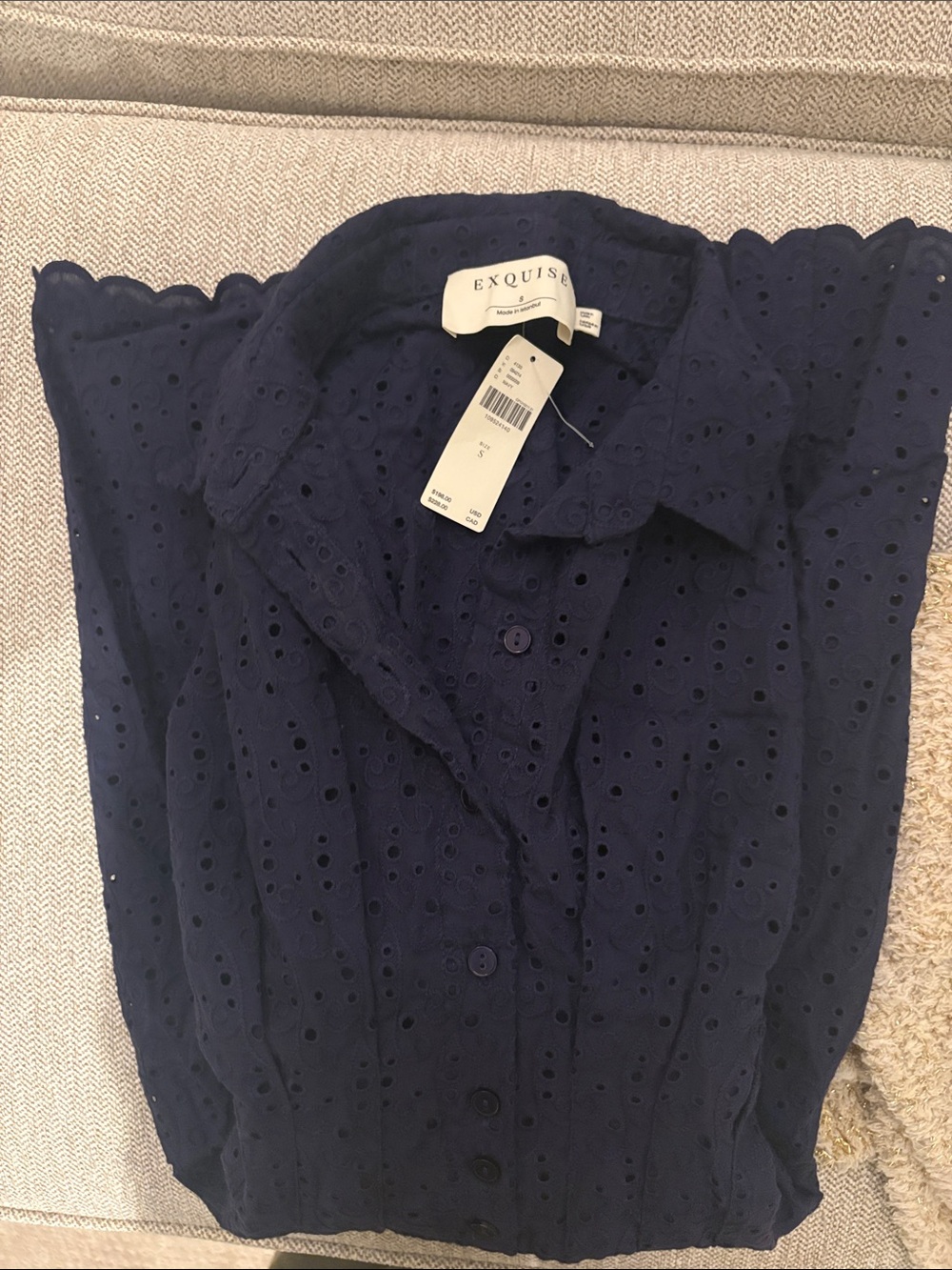THE TOBIE EYELET MINI SHIRTDRESS - Picture 10 of 11